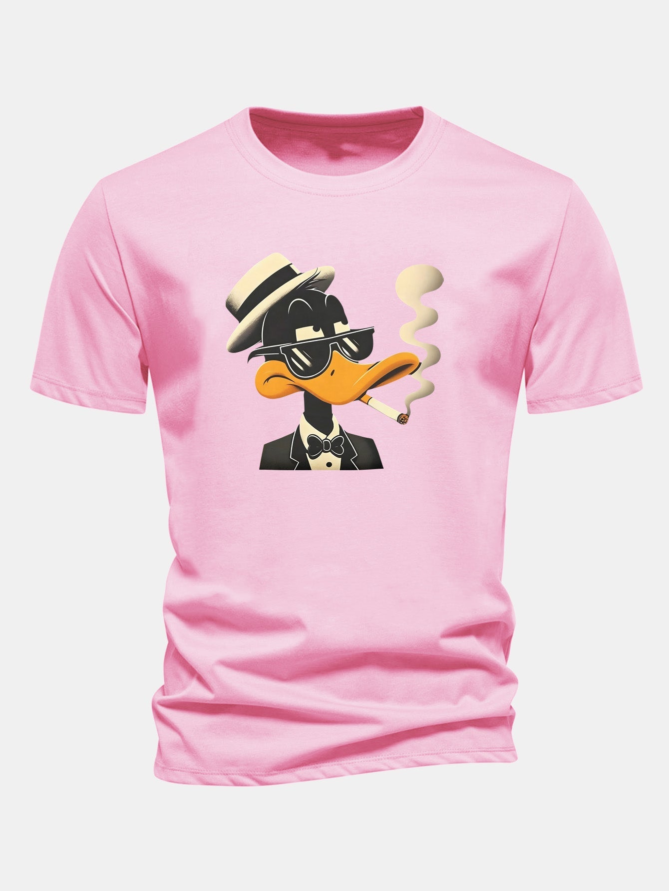 Regular Fit Dapper Duck Print Cotton T-Shirt