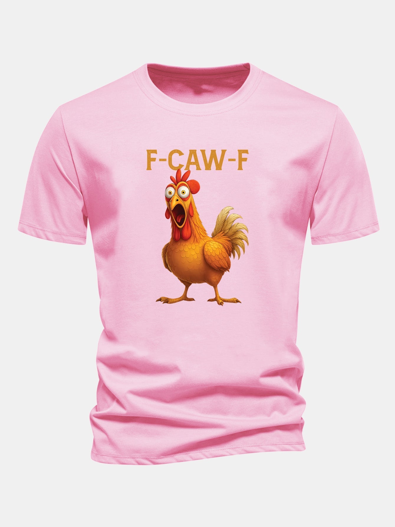 Regular Fit Rooster Print Cotton T-Shirt