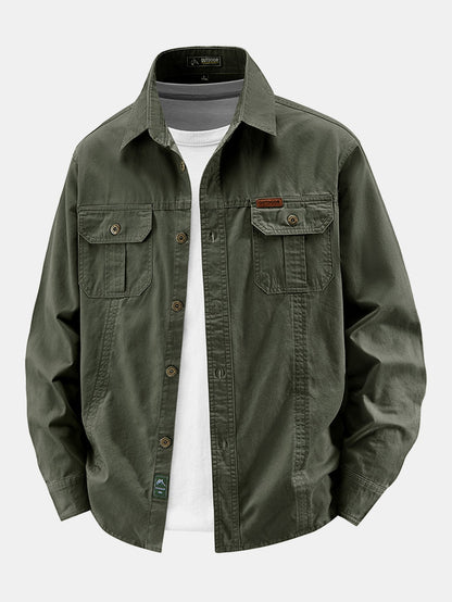 Long Sleeve Utility Shirt With Pockets