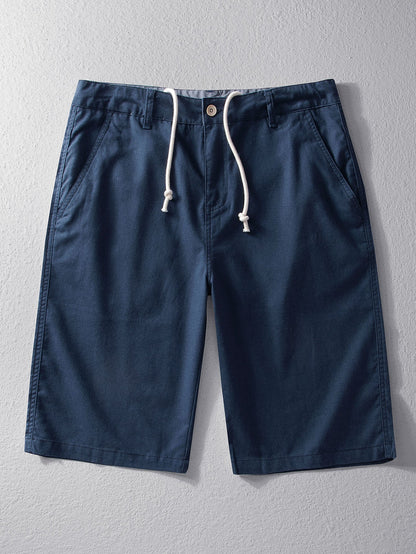 Linen Cotton Blend 11" Shorts