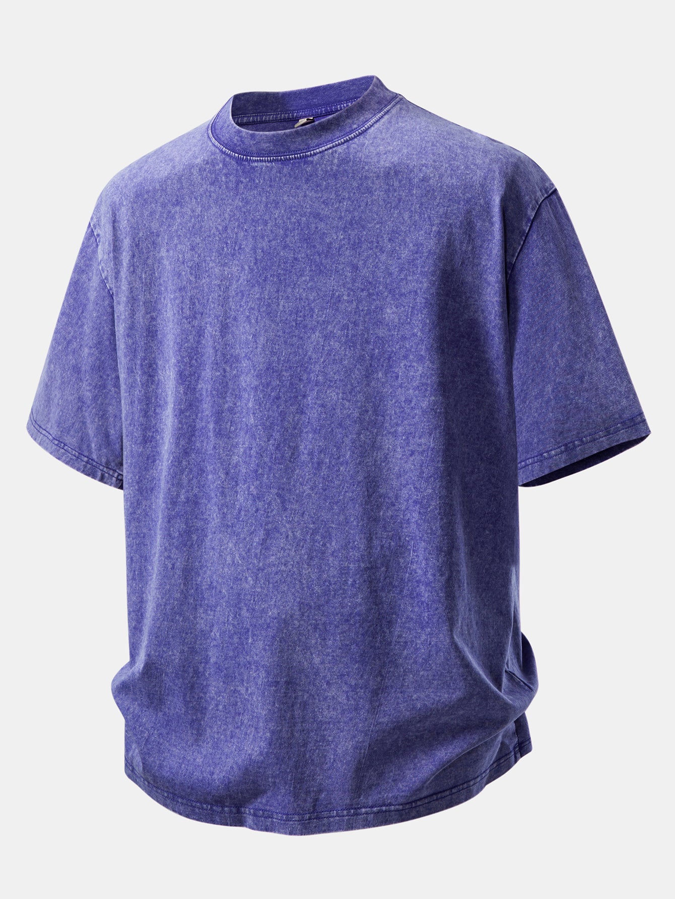 Basic Washed Distressed Drop Shoulder Oversize T-Shirt
