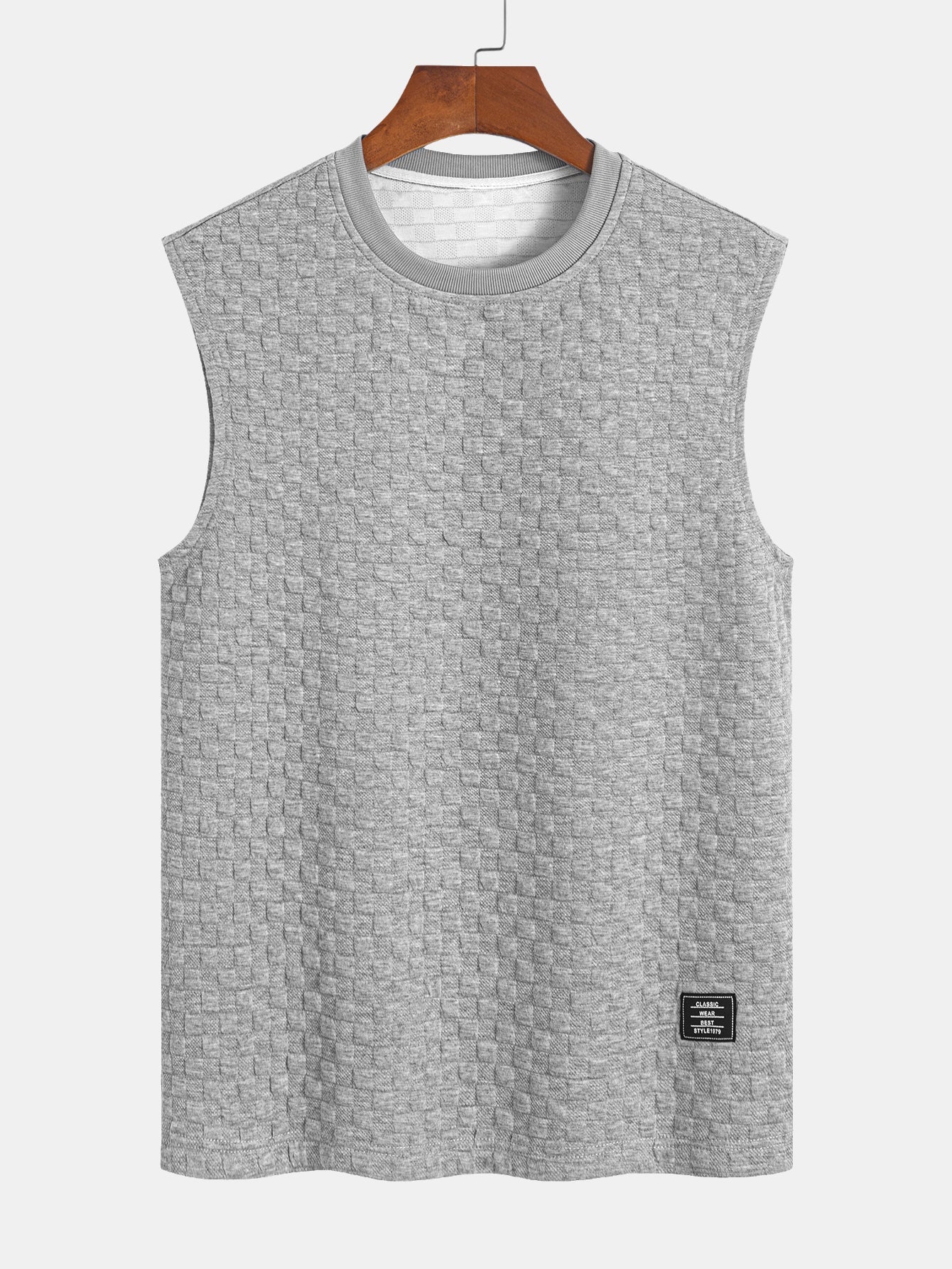 Sleeveless Checkerboard T-Shirt