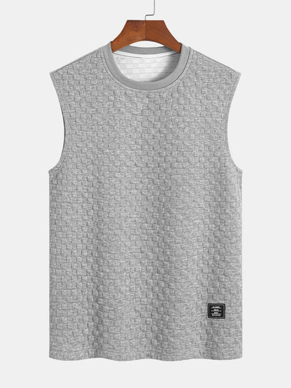 Sleeveless Checkerboard T-Shirt
