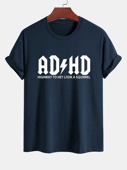 Regular Fit ADHD Print Cotton T-Shirt