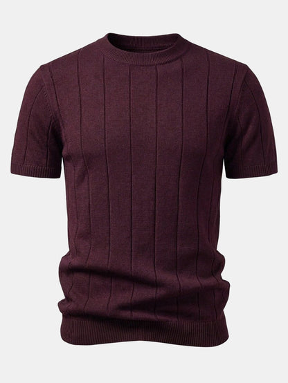 Ribbed Knit T-Shirt