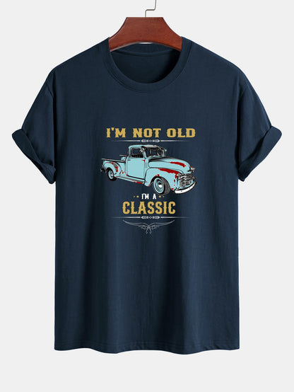 Regular Fit Classic Car Print Cotton T-Shirt