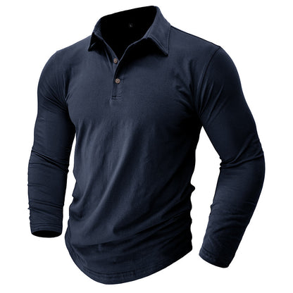 Contemporary Long Sleeve Polo With Modern Edge