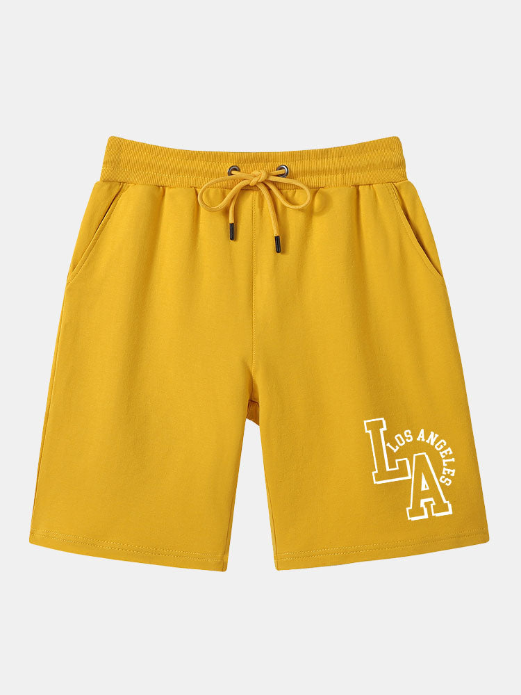 LA Print Mid Length Shorts