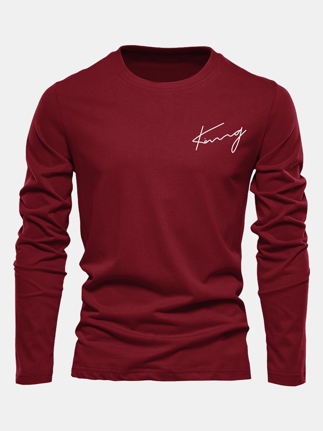 Long Sleeve King Print Cotton T-Shirt