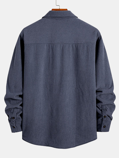 Teddy Lined Corduroy Button Up Overshirt