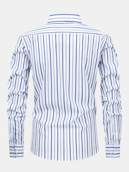 Long Sleeve Stripe Button Up Shirt