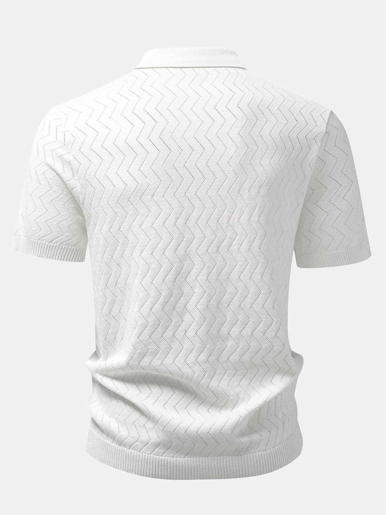 Zig Zag Open Knit Shirt