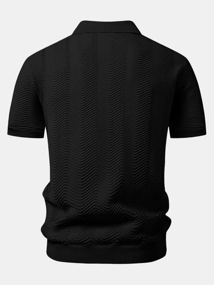 Wave Johnny Collar Knit Polo