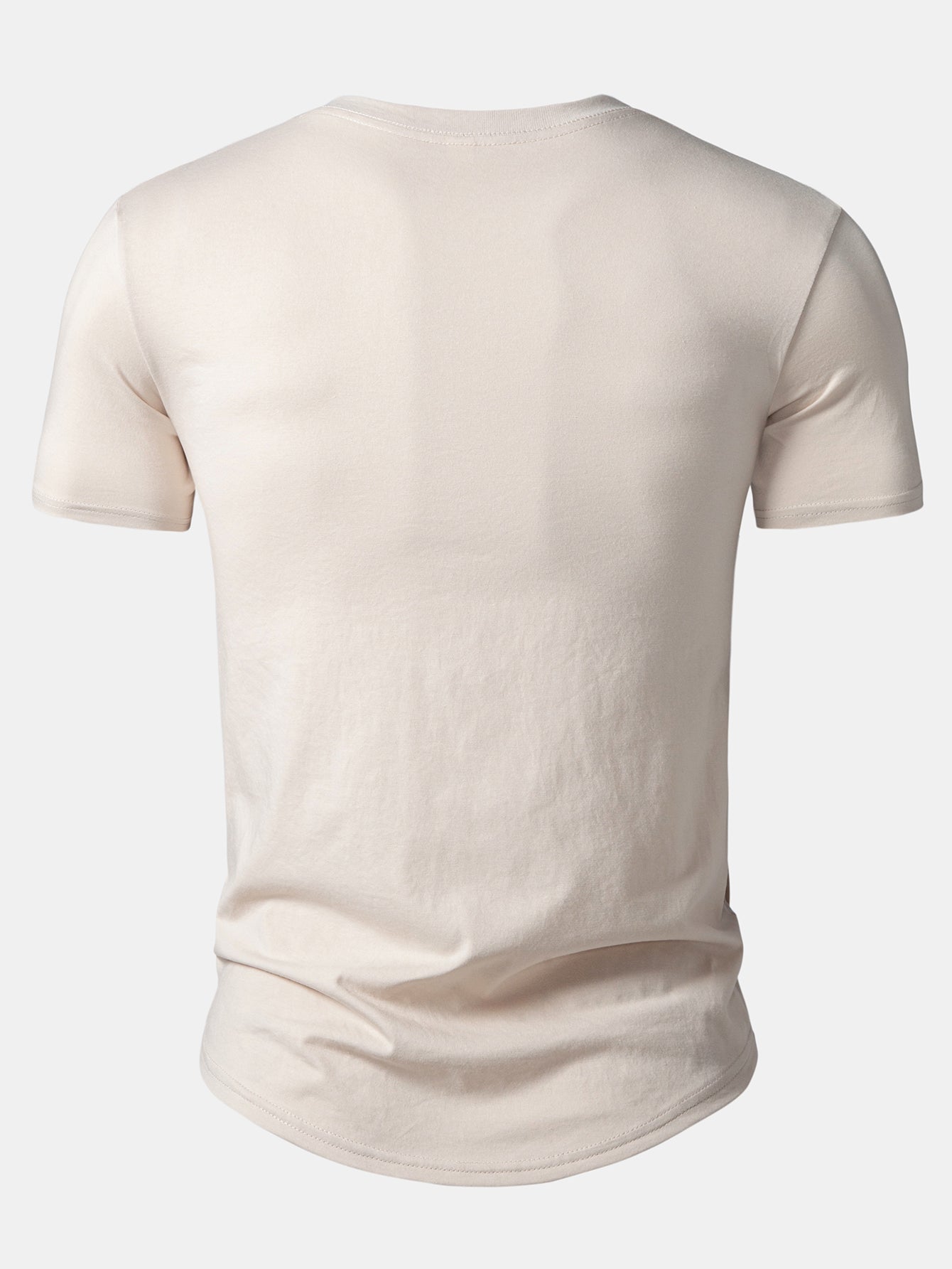 3 Pieces Basic Cotton Arc Hem T-Shirts