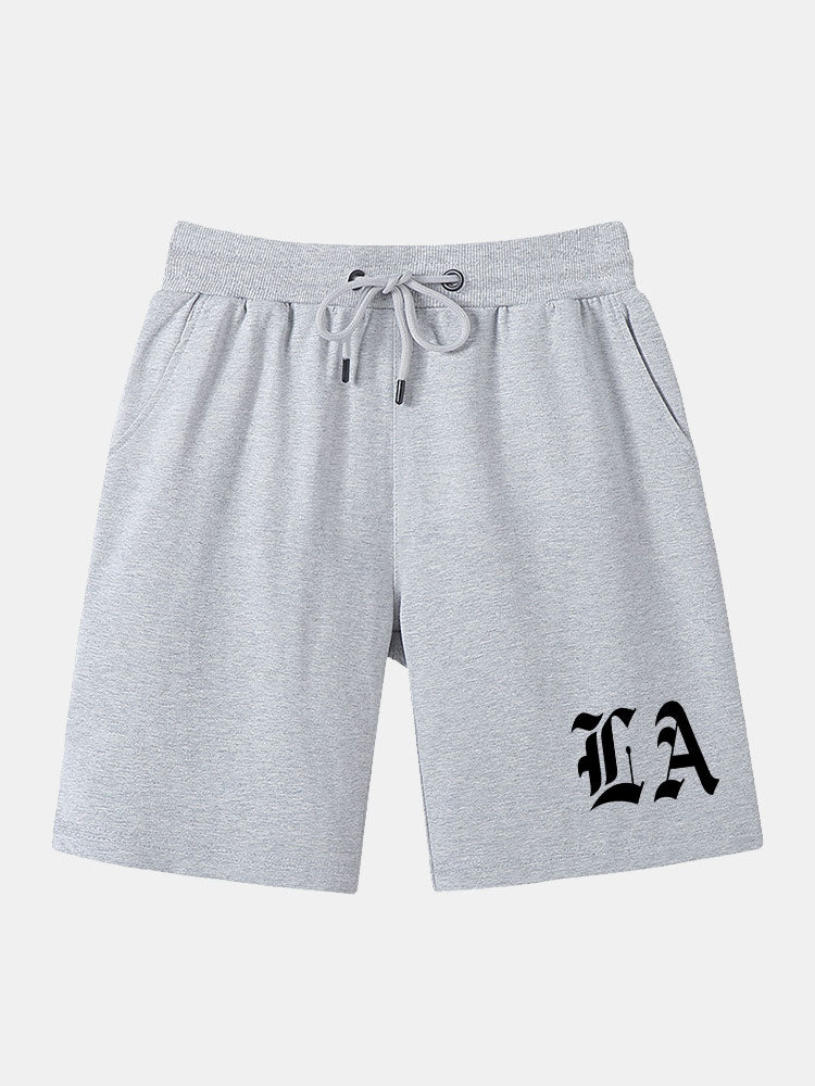LA Print Mid Length Shorts