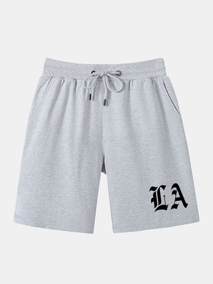 LA Print Mid Length Shorts