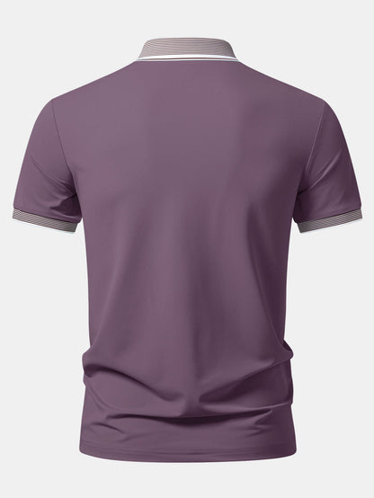 Contrast Stripe Trim Polo