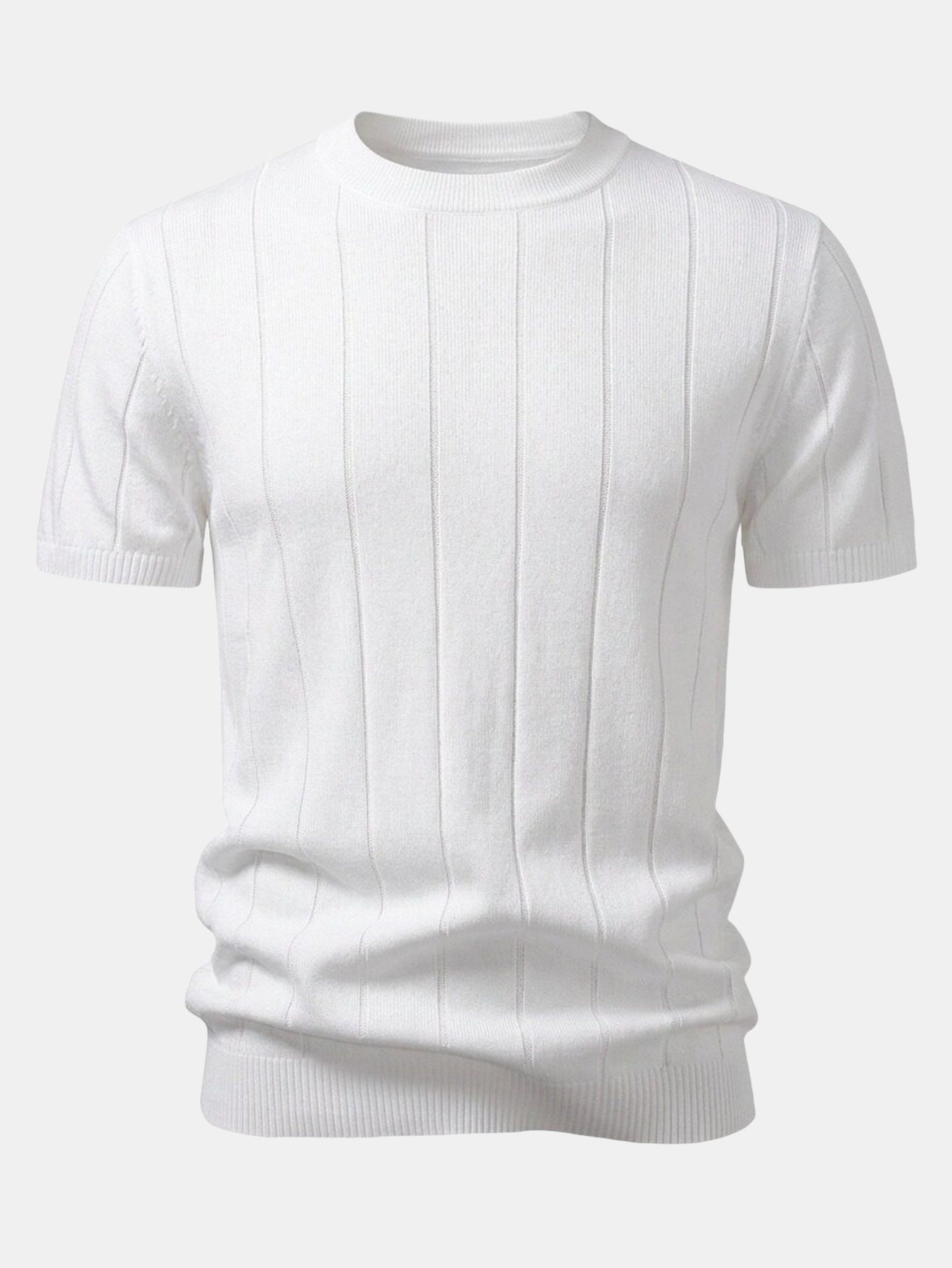Ribbed Knit T-Shirt