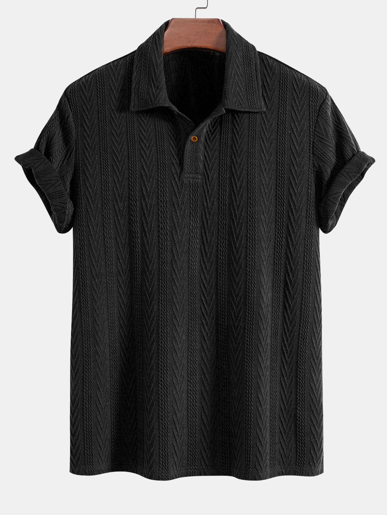 Short Sleeve Jacquard Polo
