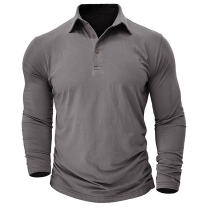 Contemporary Long Sleeve Polo With Modern Edge