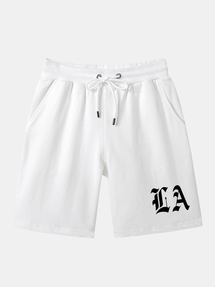 LA Print Mid Length Shorts