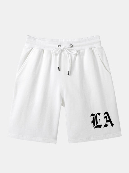 LA Print Mid Length Shorts