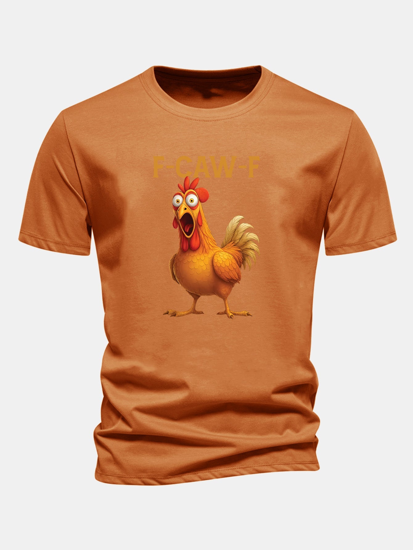 Regular Fit Rooster Print Cotton T-Shirt