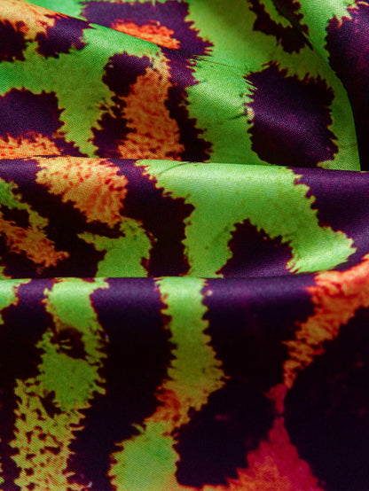 Colorful Leopard Print Button Up Shirt