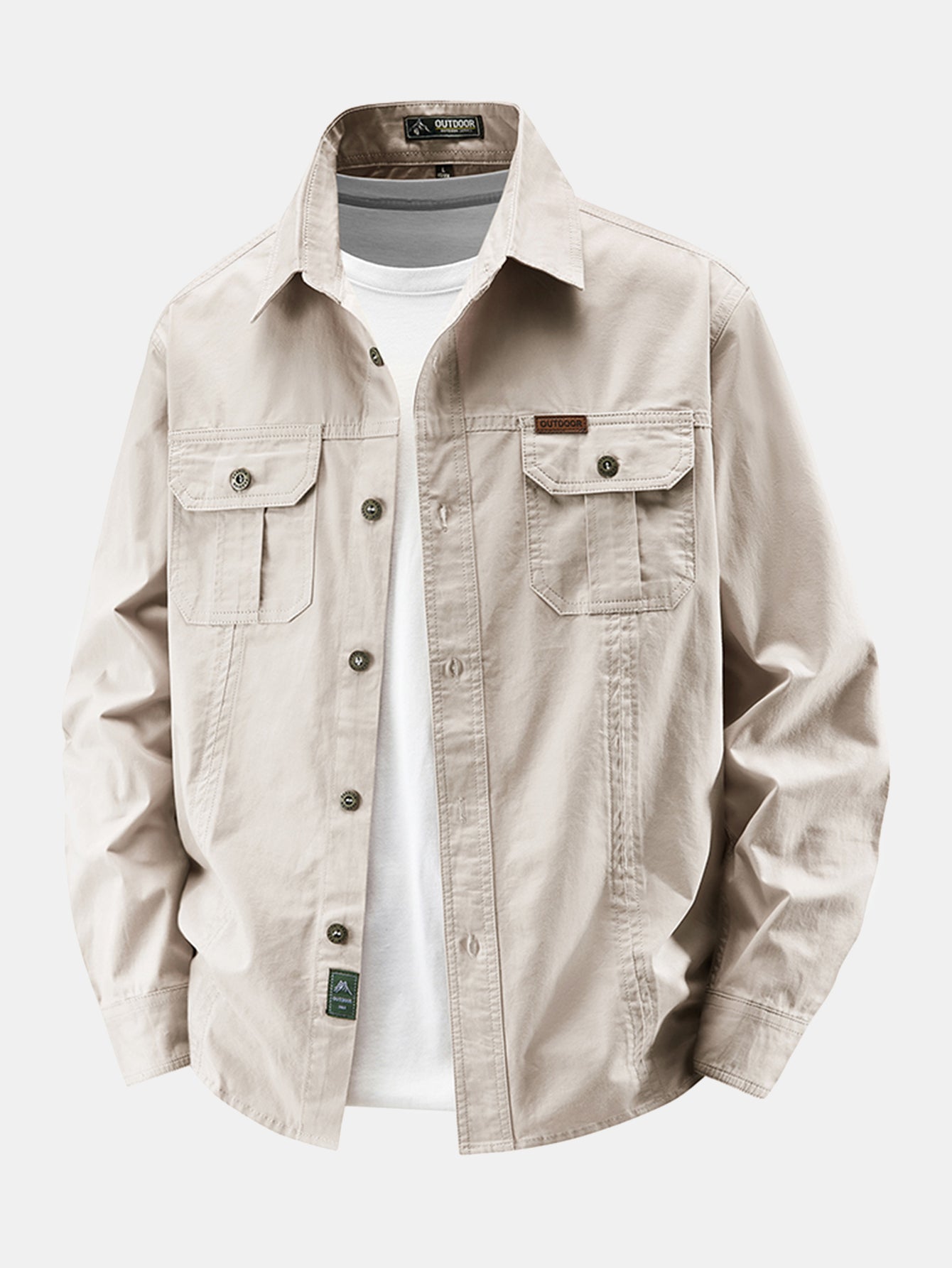 Long Sleeve Utility Shirt With Pockets