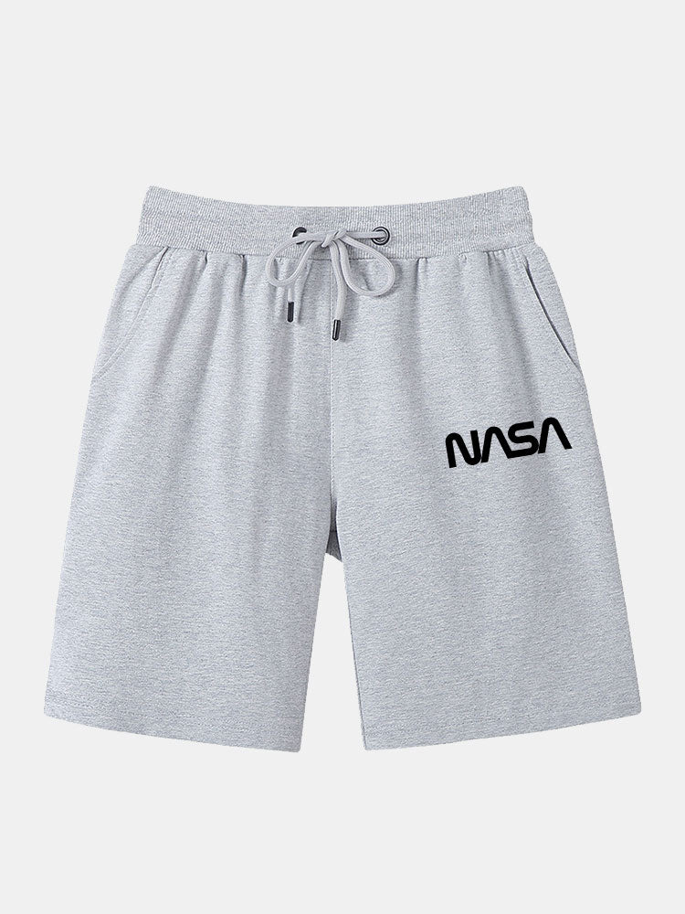 NASA Print Mid Length Shorts
