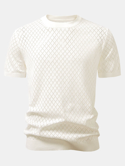 Diamond Open Knit T-Shirt