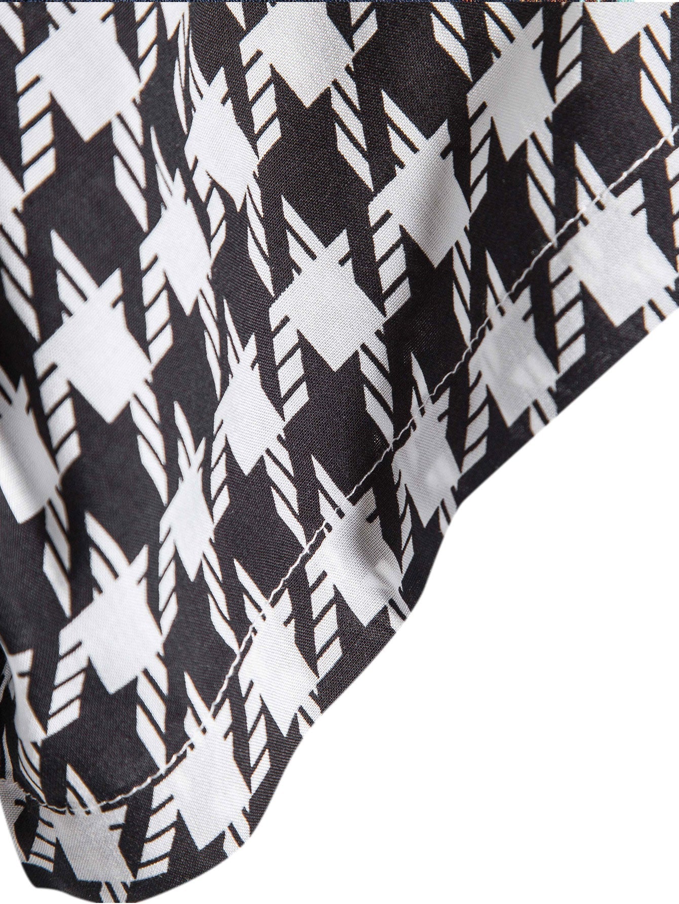 Black And White Geometric Print Shirt