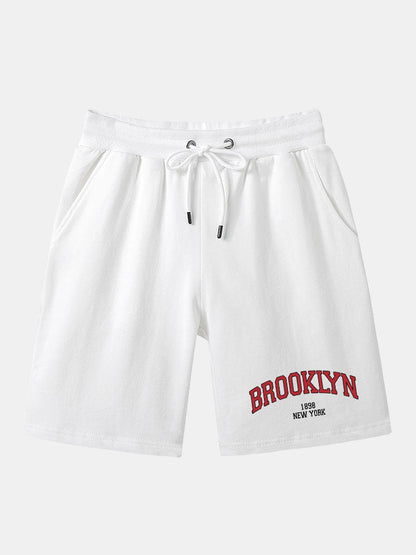 Brooklyn Print Mid Length Shorts