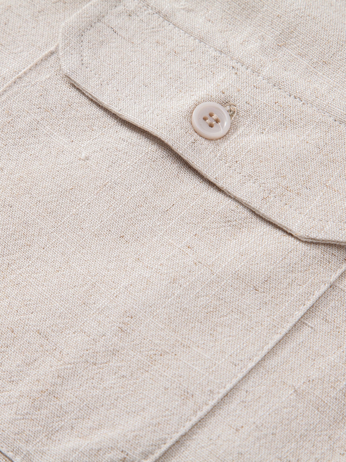 Linen Rayon Blend Pocket Utility Shirt