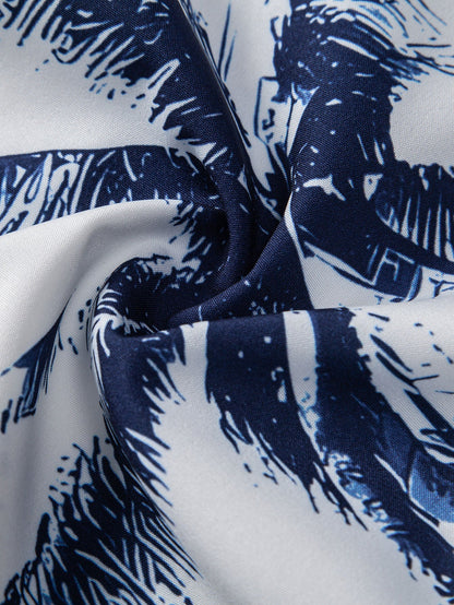 Palm Tree Print Button Up Shirt