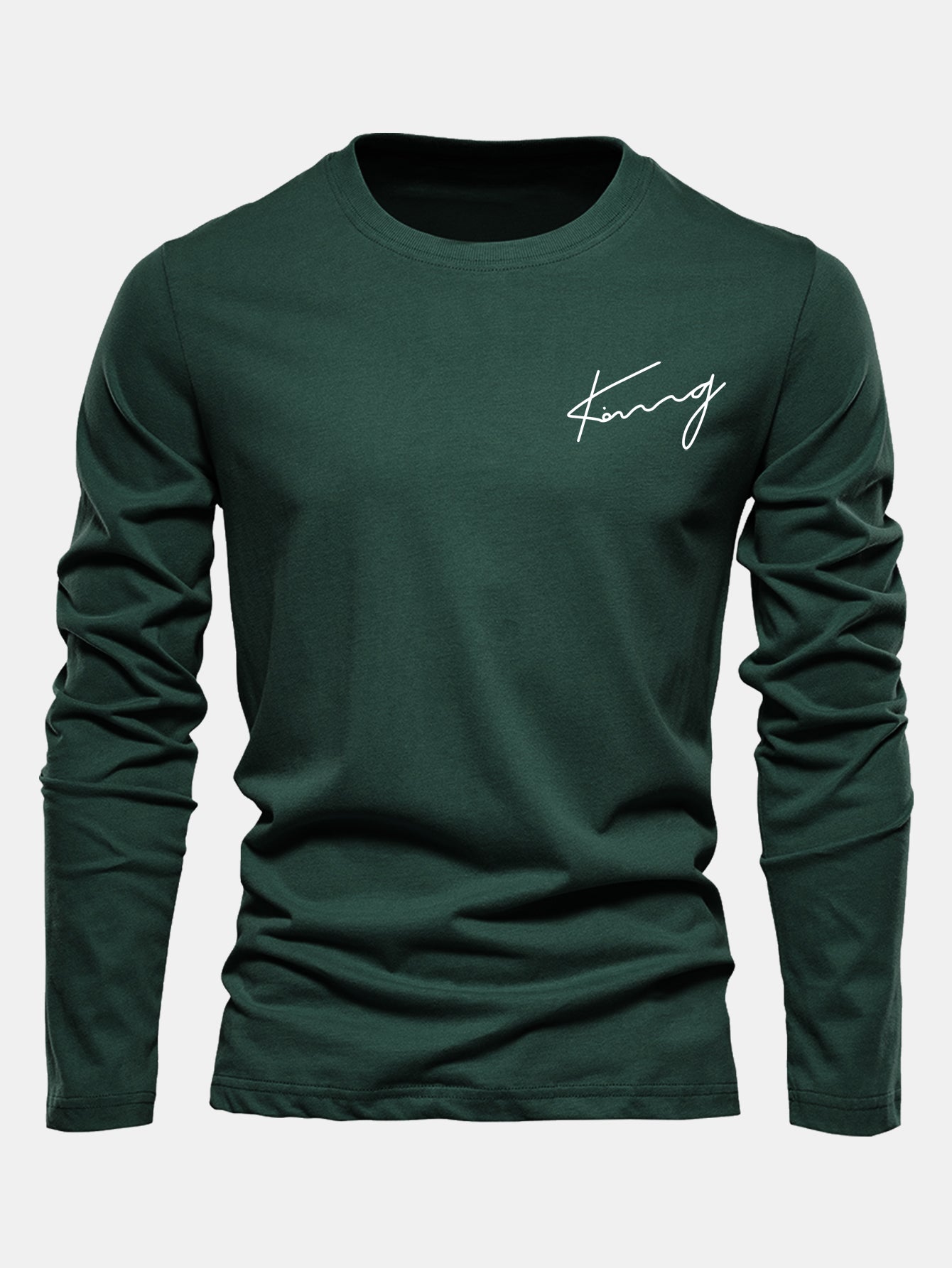 Long Sleeve King Print Cotton T-Shirt