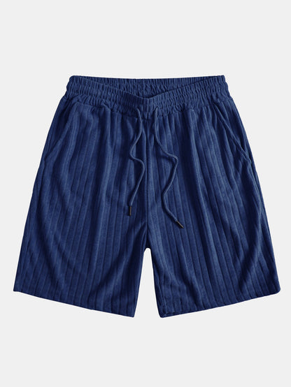 Striped Terry Cuban Shorts