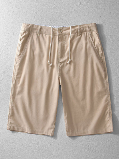 Linen Cotton Blend 11" Shorts