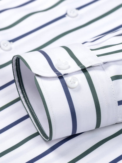 Long Sleeve Stripe Button Up Shirt