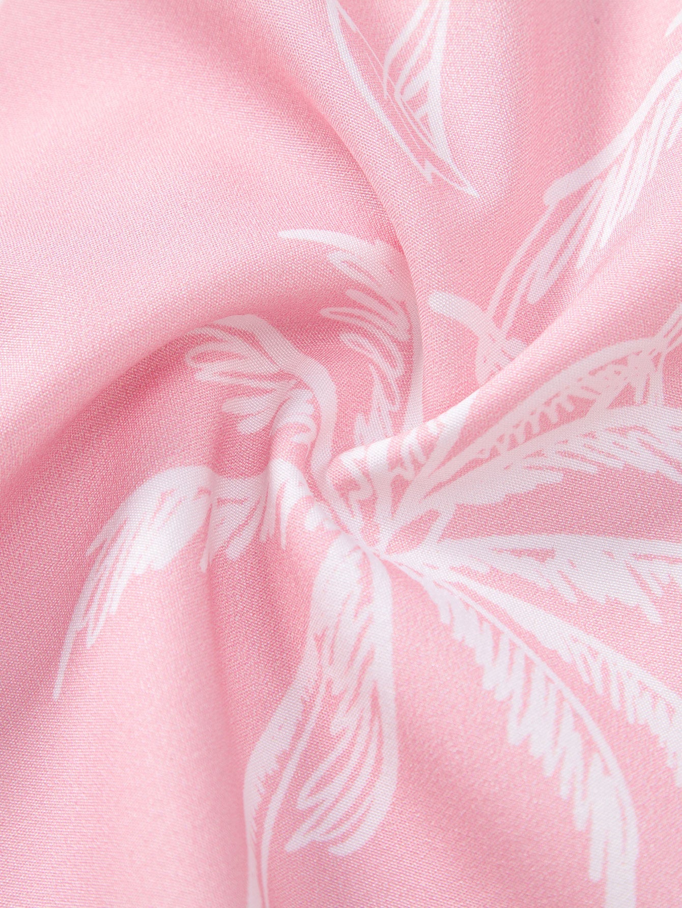 Palm Tree Island Print Button Up Shirt