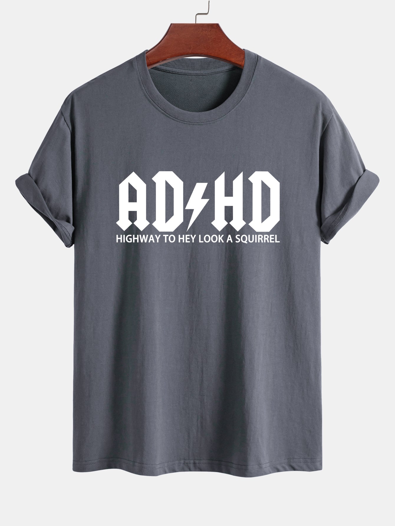 Regular Fit ADHD Print Cotton T-Shirt