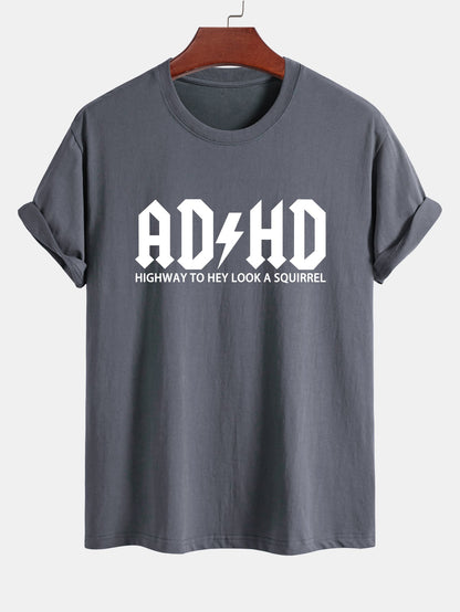 Regular Fit ADHD Print Cotton T-Shirt