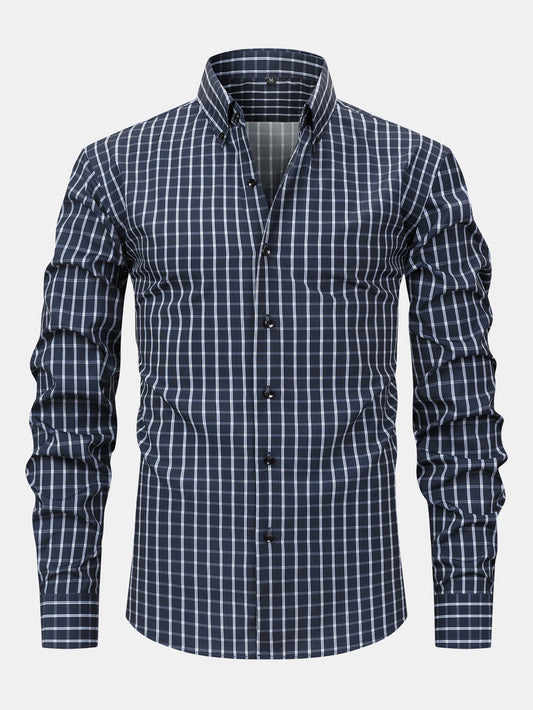 Long Sleeve Plaid Button Up Shirt