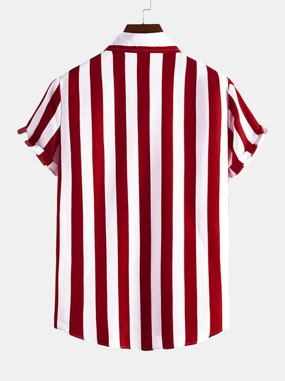 Wide Stripes Stand Shirts