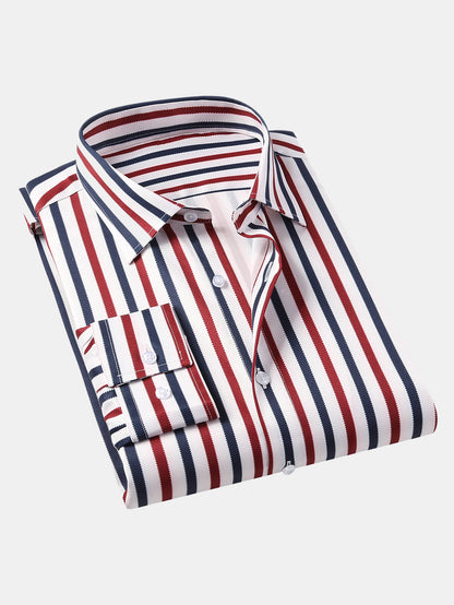 Long Sleeve Stripe Button Up Shirt