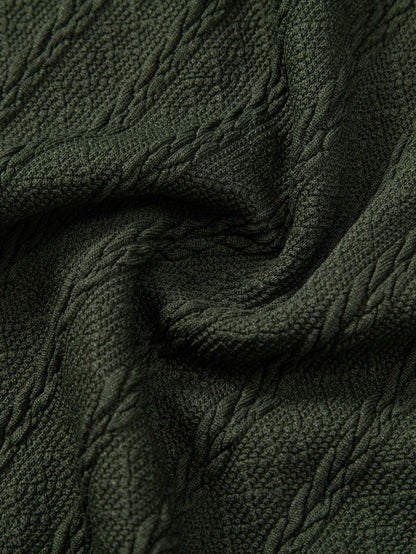 Twist Texture Knit Polo Shirt