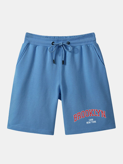 Brooklyn Print Mid Length Shorts