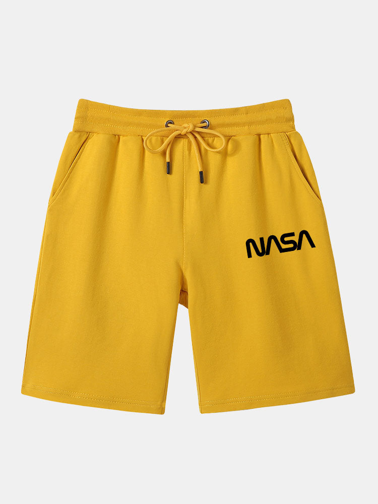 NASA Print Mid Length Shorts