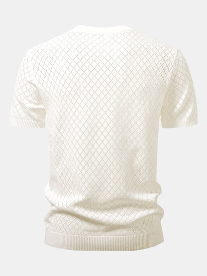 Diamond Open Knit T-Shirt