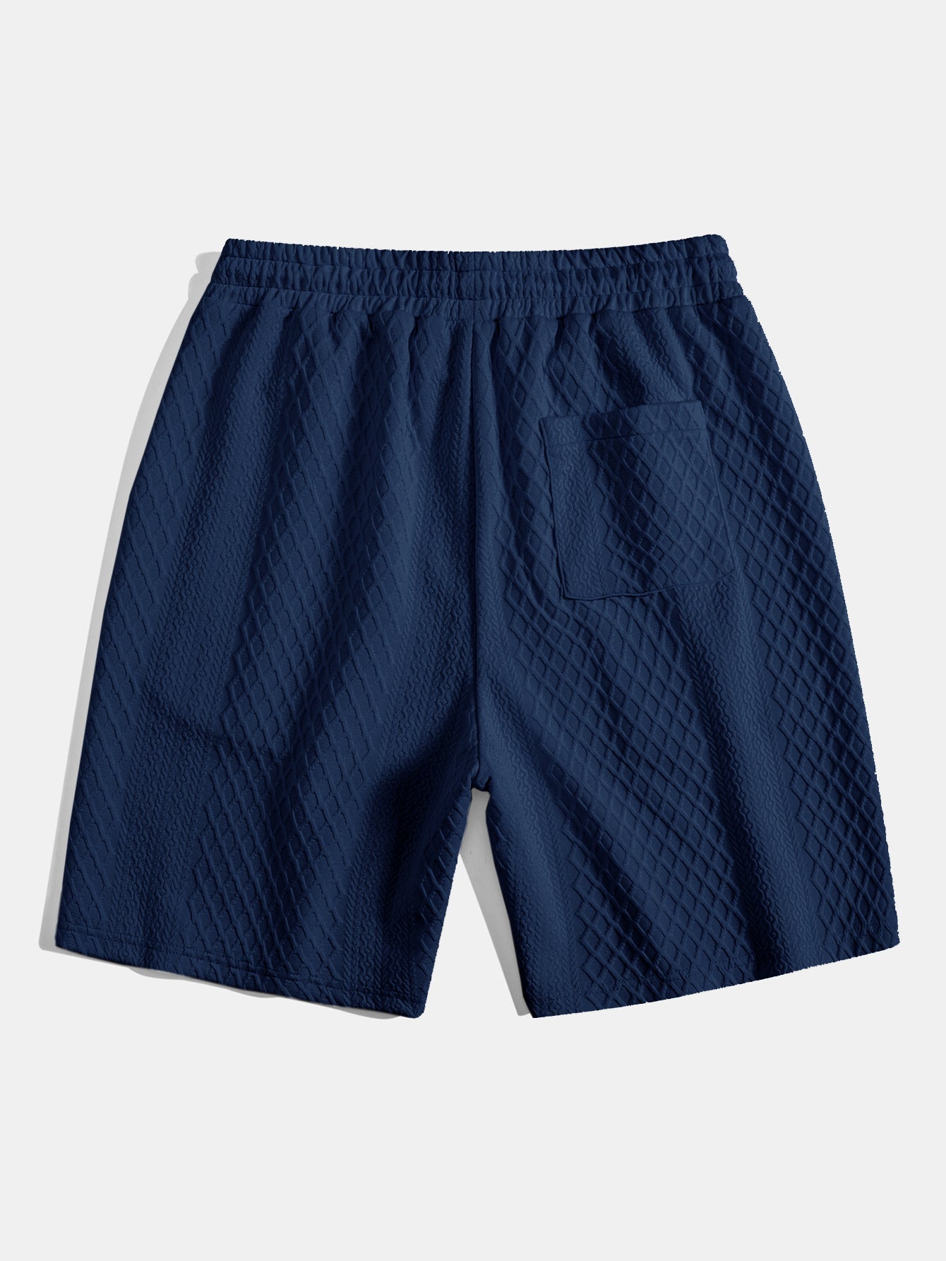 Diamond Geometric Jacquard Drawstring Shorts